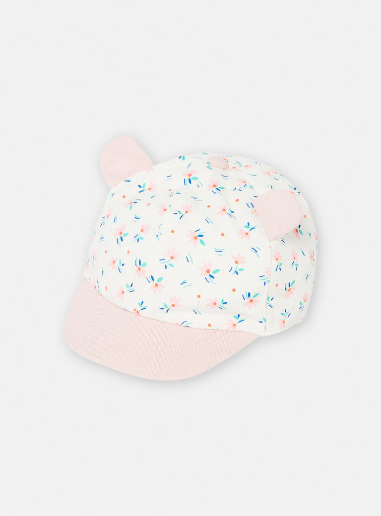 Casquette à motif fleuri pour bébé fille