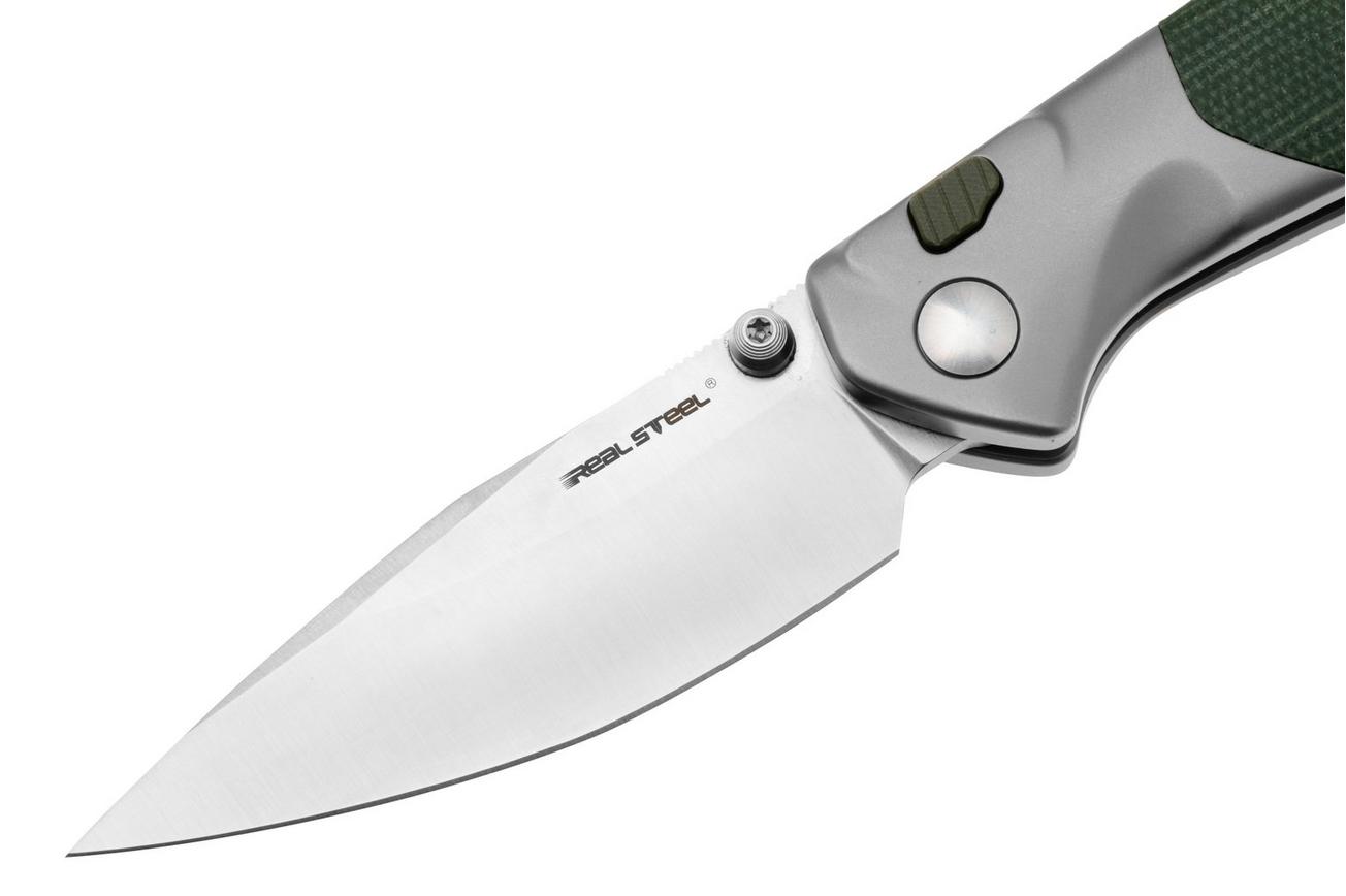 Real Steel Hoeft 7901GM Satin S35VN, Green Micarta zakmes, Austin Fox design