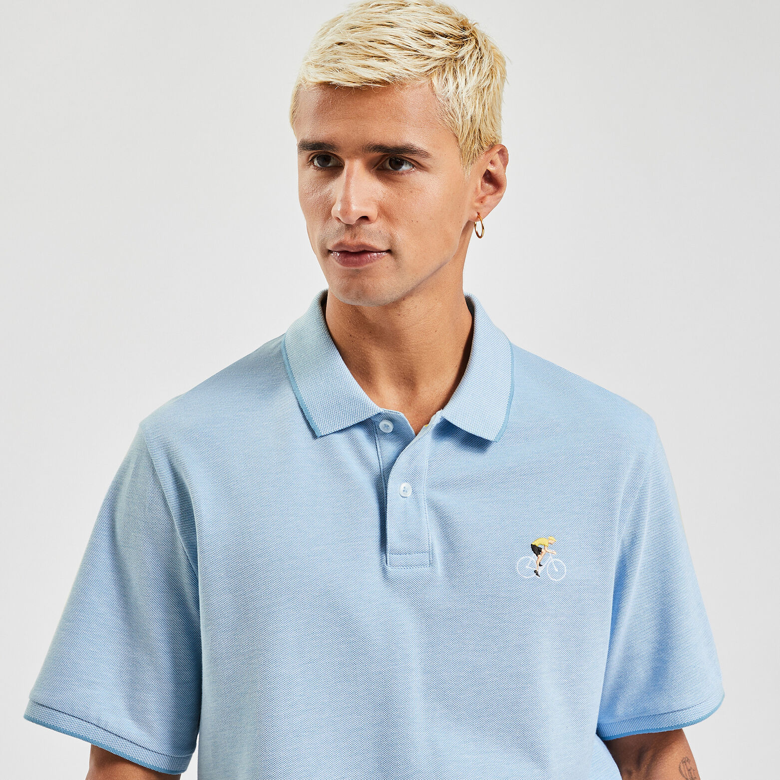Polo manches courtes licence Tour de France Bleu