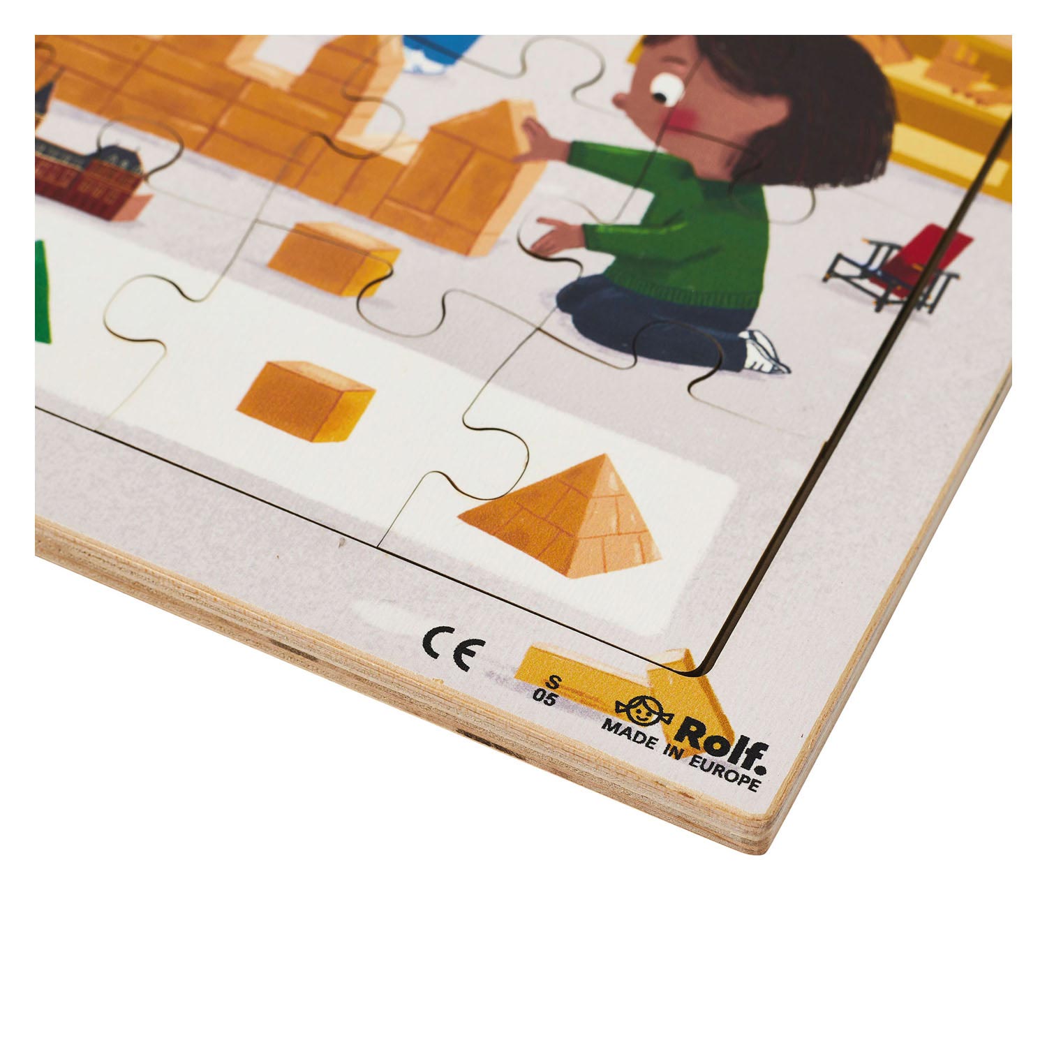 Rolf - Houten Noppenpuzzel Serie Kunst, Set van 3