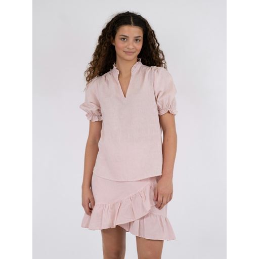 Neo Noir Odesa Linen Bluse, Rose Smoke, 38