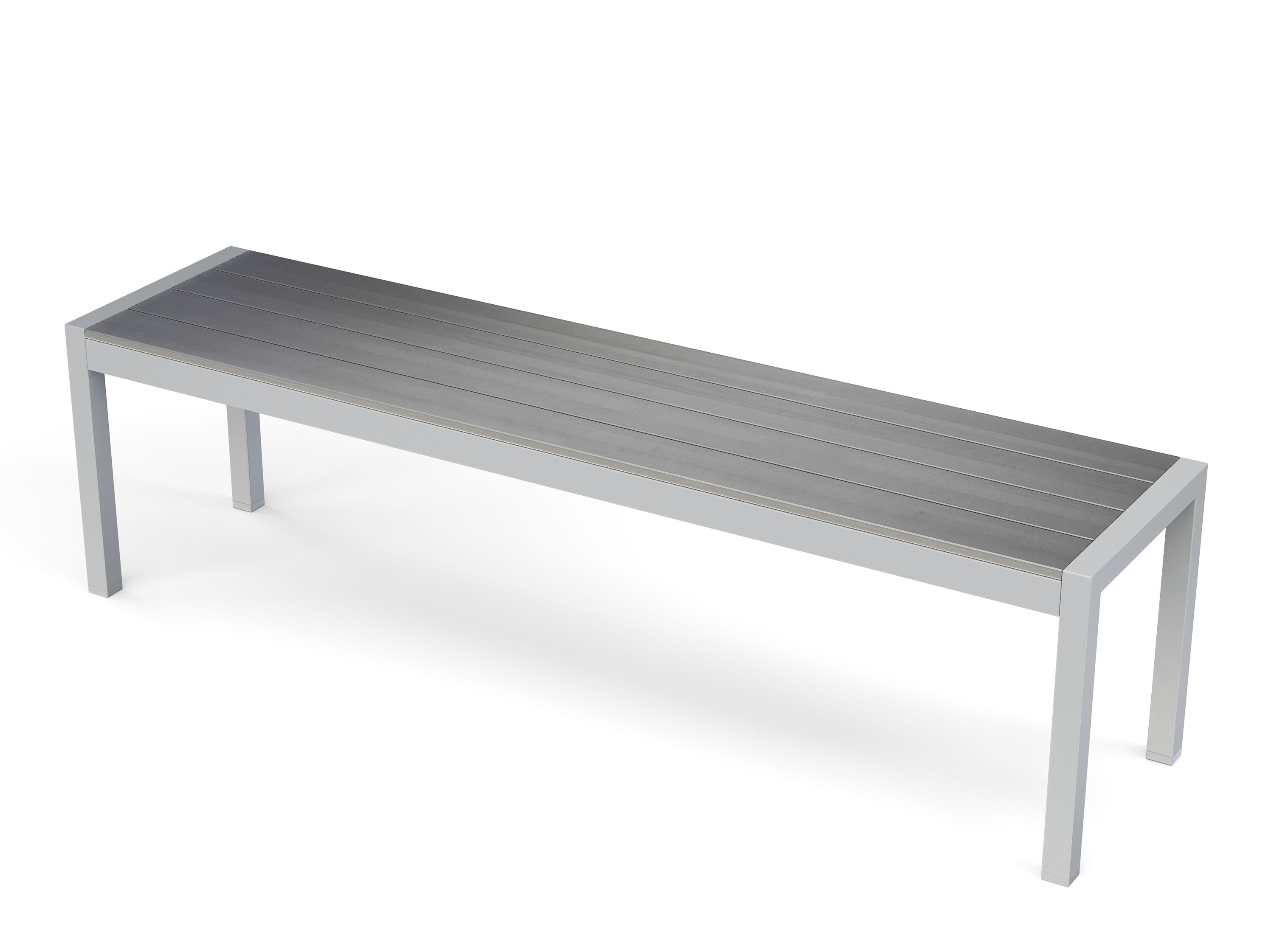 Gartenmöbel Set ZILO 2 Stühle + 2 Bänke grau