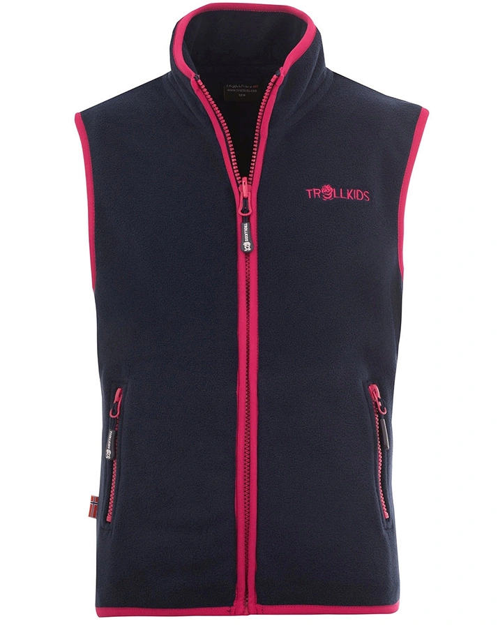 Fleece-WeKids ARENDAL VEST in navy/pink