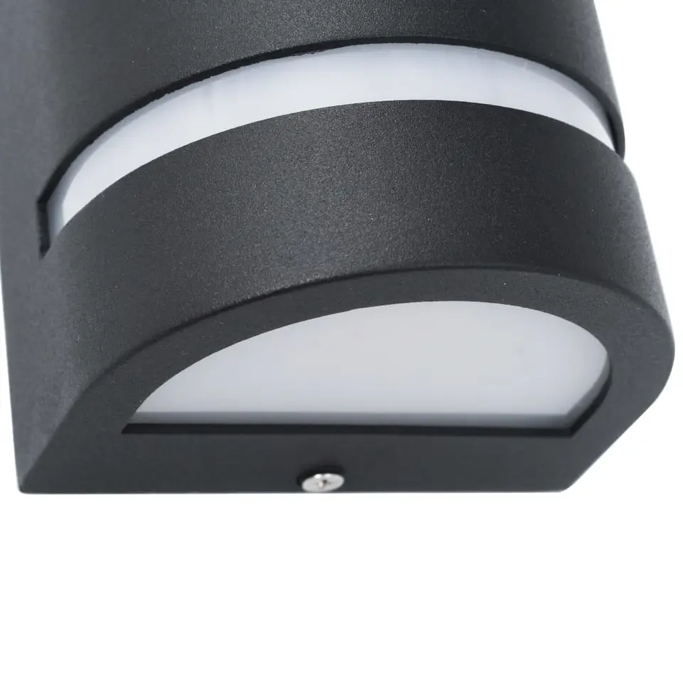vidaXL - Wandlamp - Zwart - Aluminium - 75 x 95 x 150 mm - 2 stuks