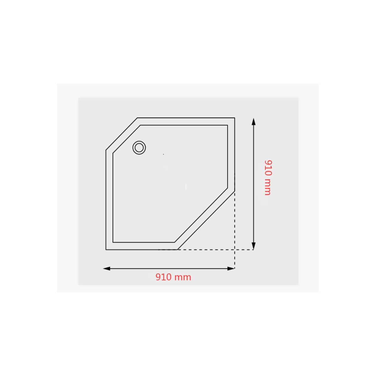 Dusjkabinett Elsa Home - 90 x 90 x 205 cm