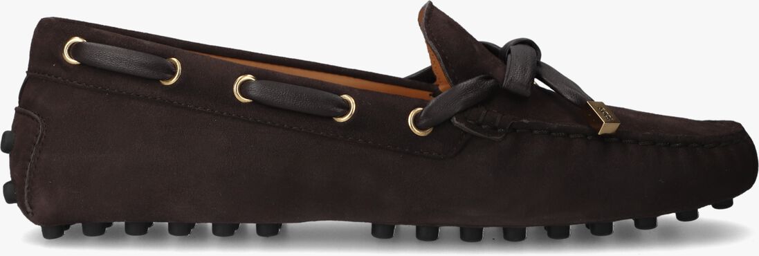 bruine tod's mocassins gommino 22 lacc. tubolare