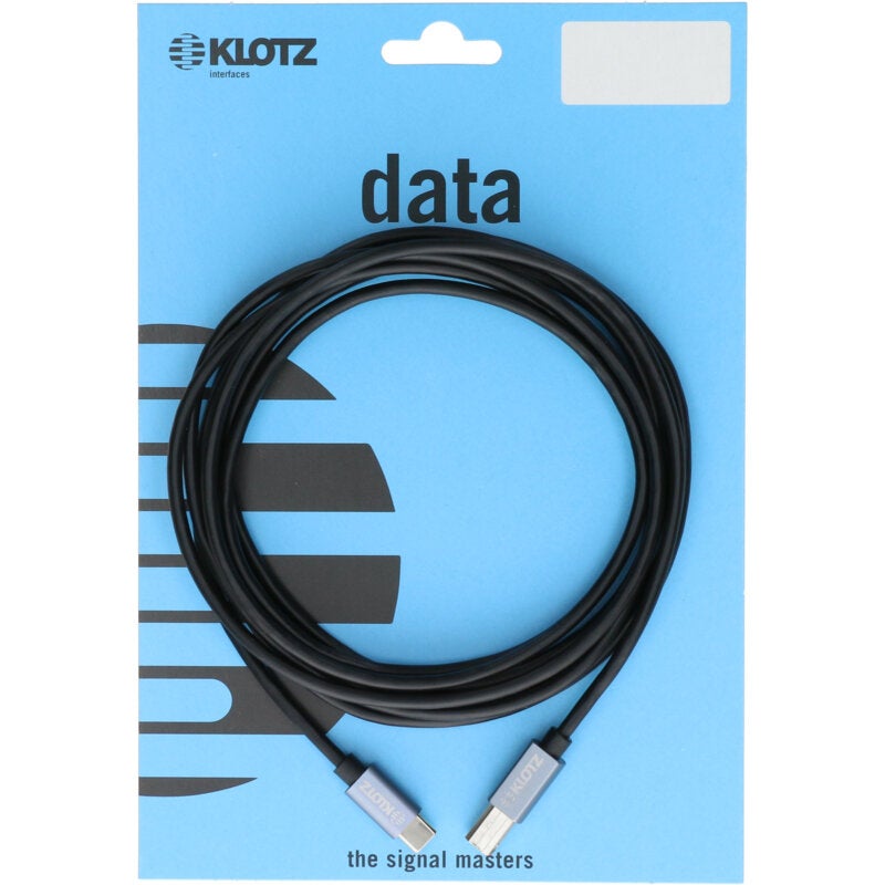 Klotz USB-CB USB 2.0 high speed kabel C naar B 1 meter