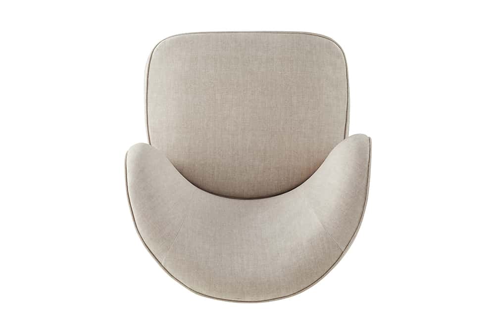 Drehbarer Design Sessel GATSBY beige Samt 360°