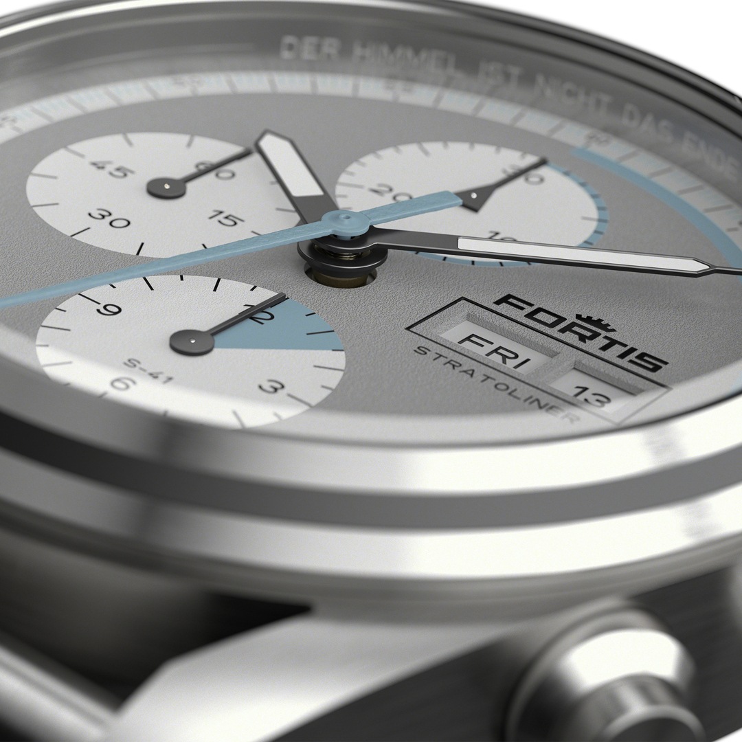 Fortis Stratoliner S-41 Cool Gray Block Bracelet
