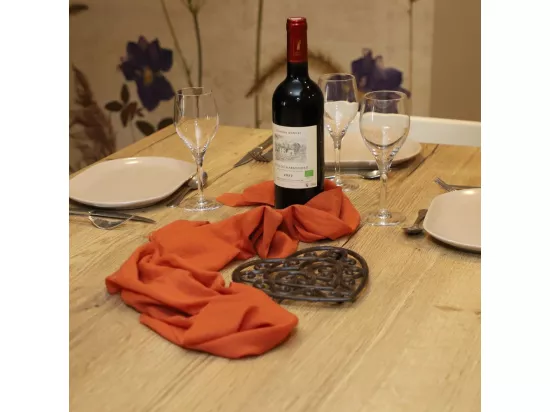 Dessous de plat en fonte marron 18 x 17 cm