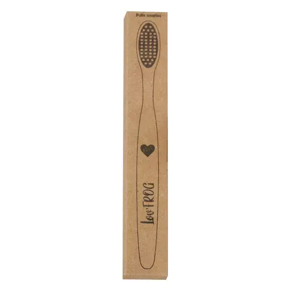 Lov'FROG Brosse à Dent Bambou Charbon Actif Enfant Motif Coeur