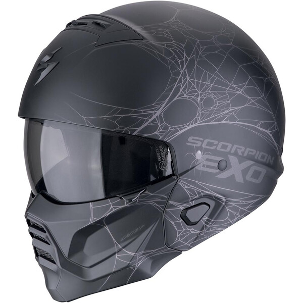 Scorpion - Casque Exo-Combat II Spiderweb Noir Mat / Argent