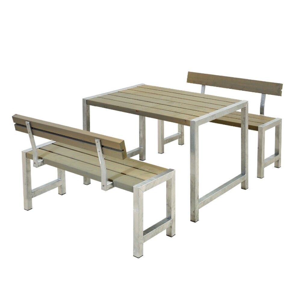 CAFÉBORD PLUS PLANKESETT GRÅBRUN