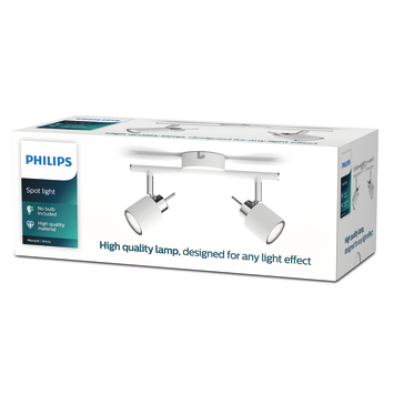 Philips Meranti opbouwspot wit 2x 35W