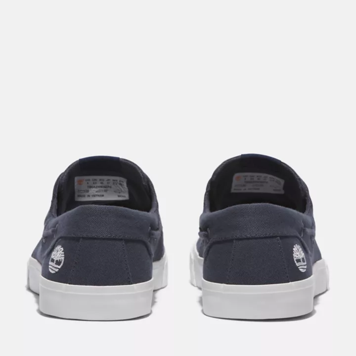Basket basse à lacets pour homme en bleu marine