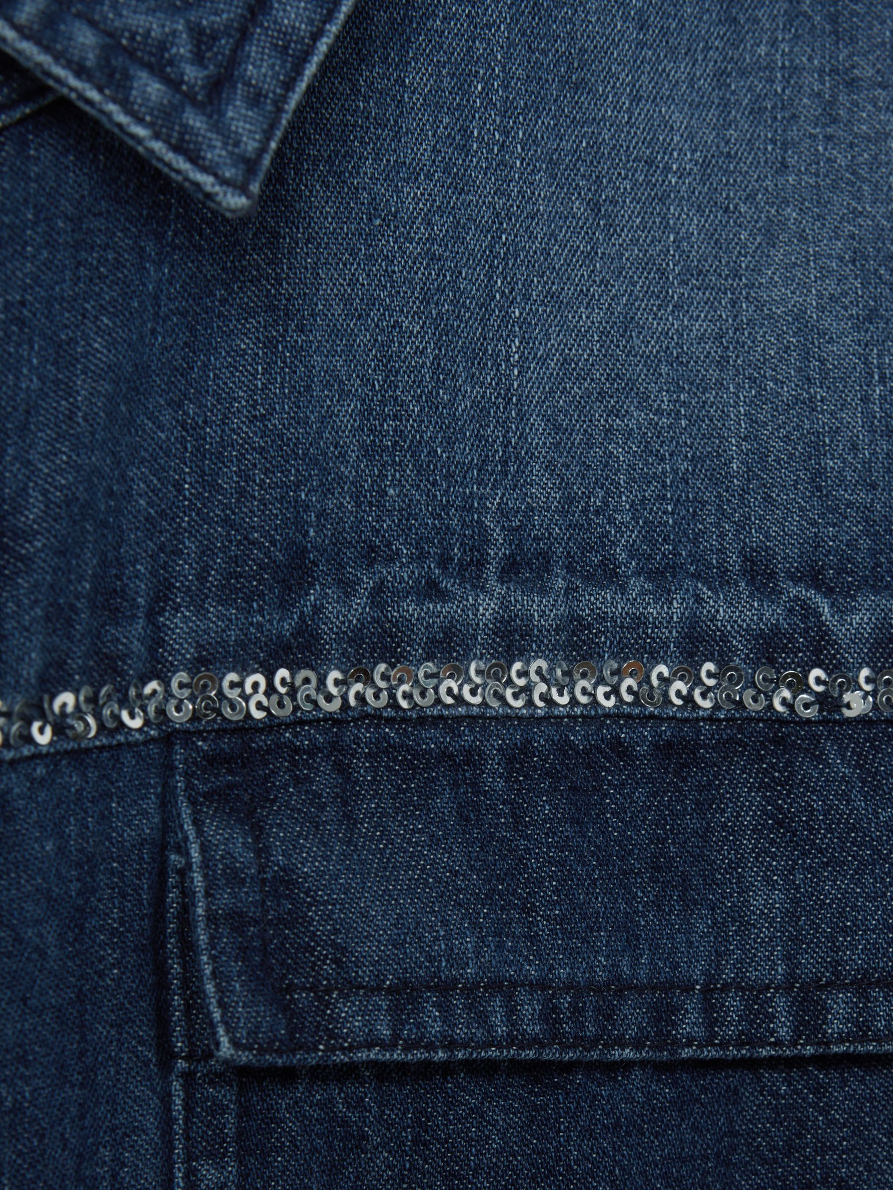 Reiss Sandie overhemd van denim met versiering