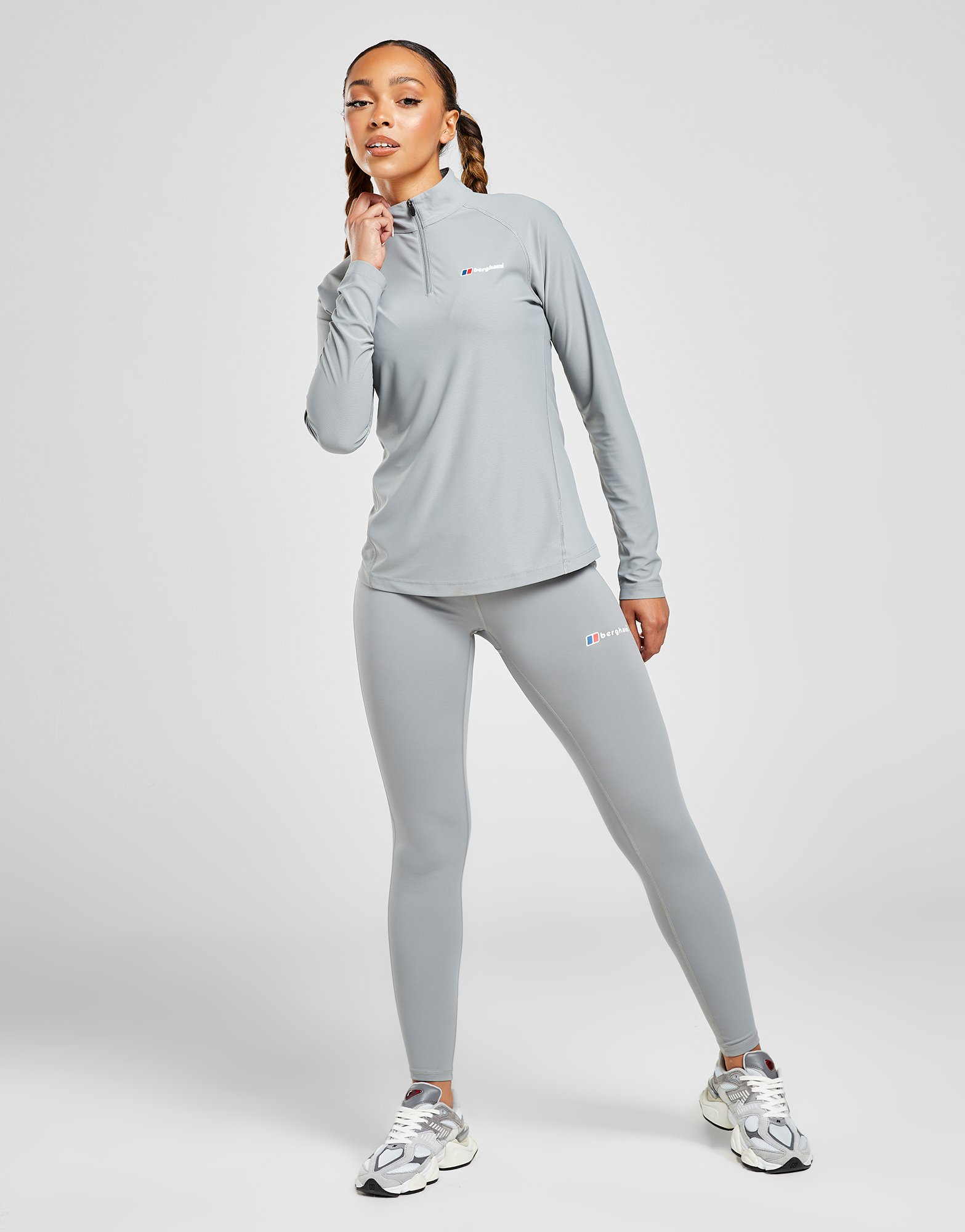 Berghaus Haut Zippé 1/4 Logo Femme