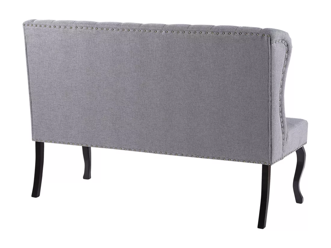 Canapé banquette 2 places en tissu gris foncé TORSBY