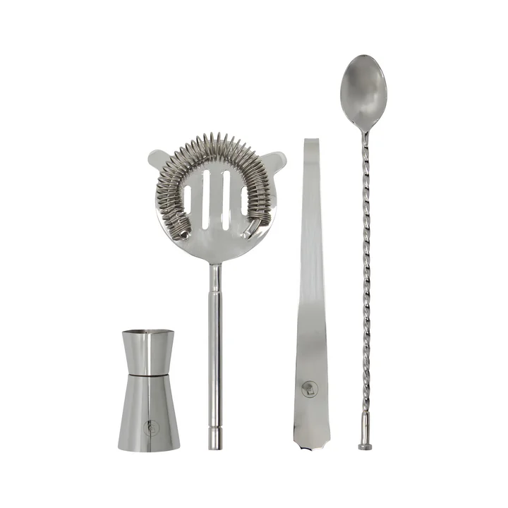 House Doctor - Kett Bar-Set, silber-finish (4-tlg.)