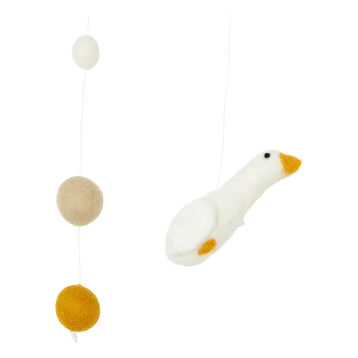 Calm Mobile mural Oies | Blanc
