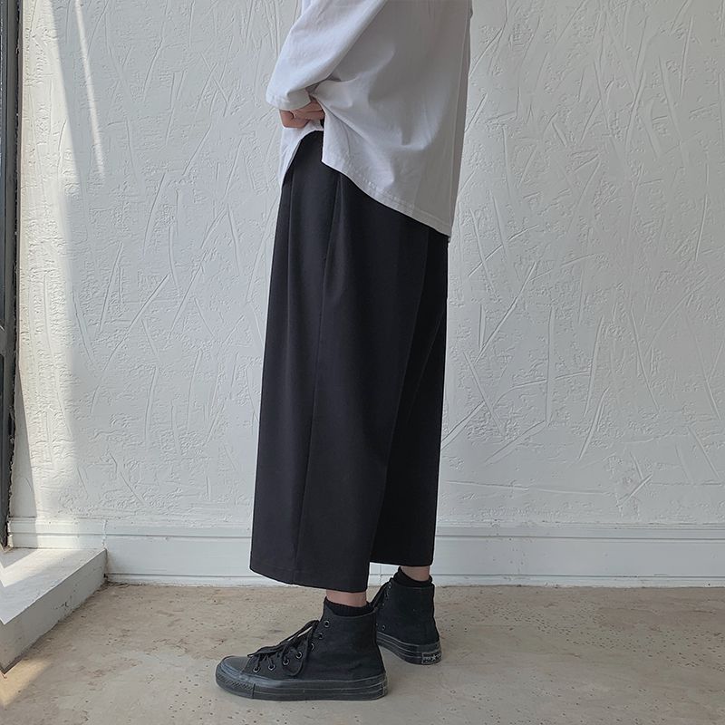 Freehop - Cropped broek met wijde pijpen