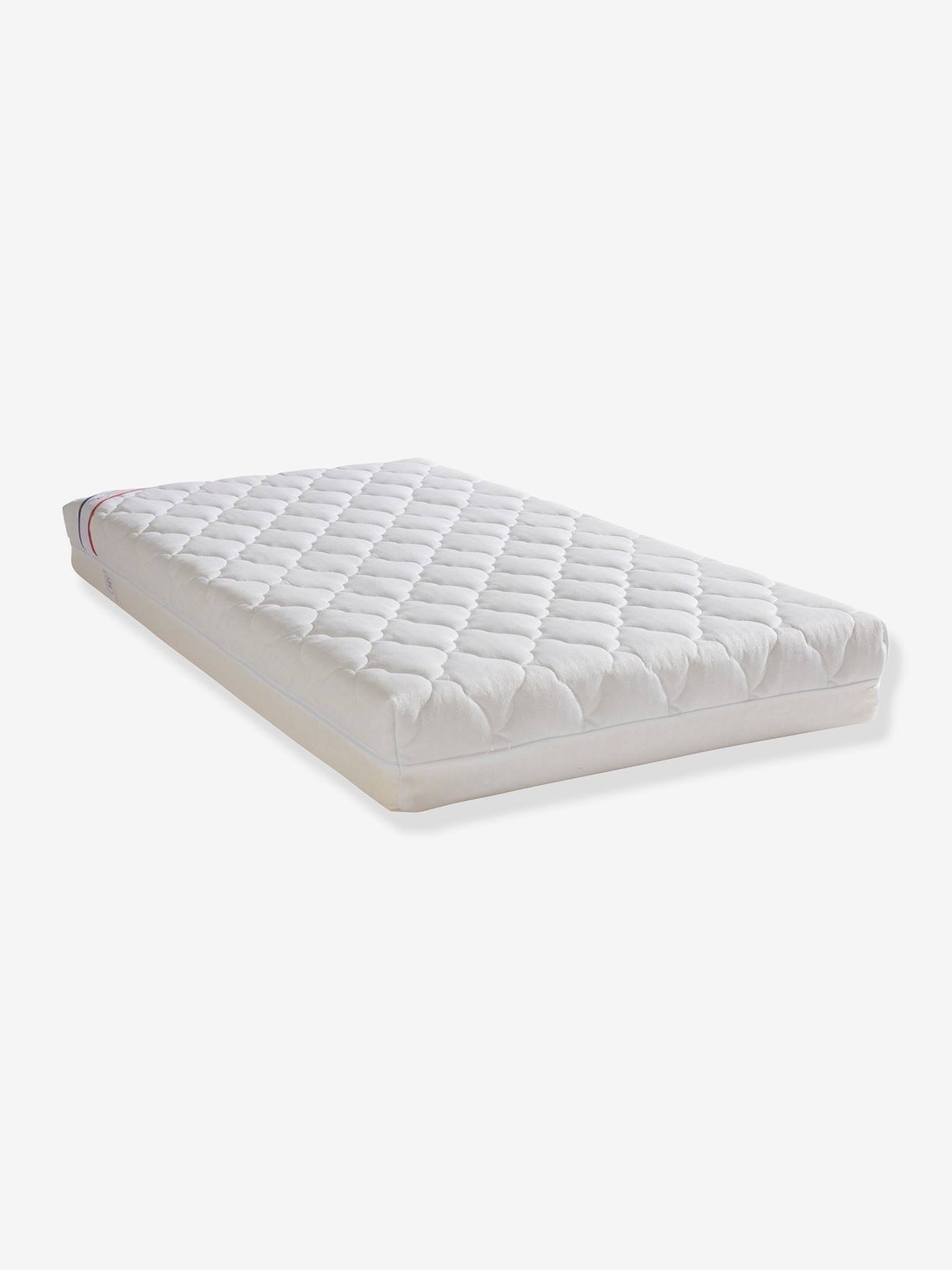 Meu pequeno colchão aquecido com capa removível 60x120 cm P'TIT LIT branco claro liso