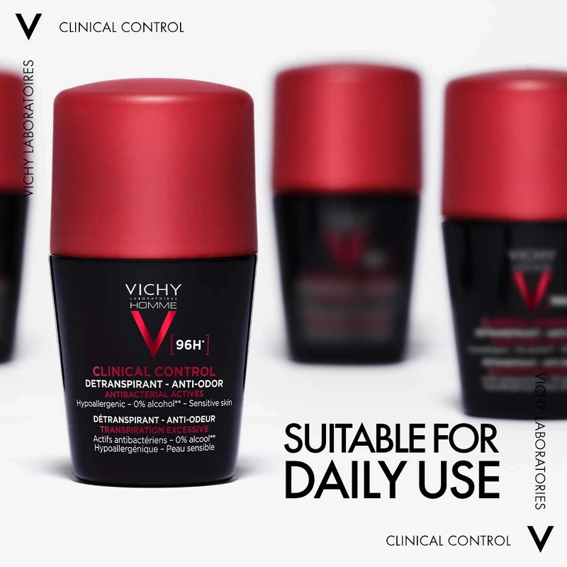 Vichy Homme Clinical Control 96H Roll-On Deodorant 50 ml