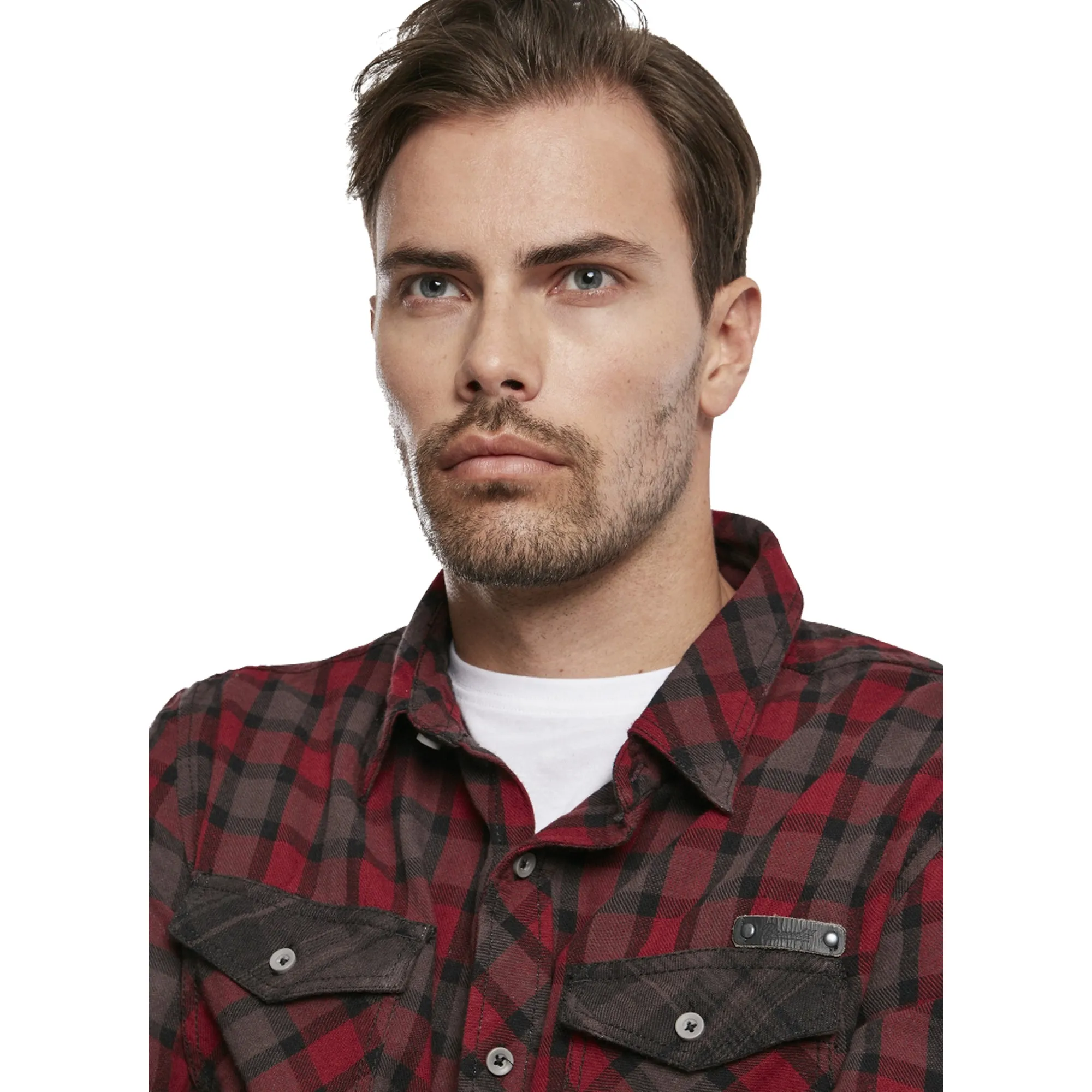 Brandit -  Brandit Hemd Duncan Check rot braun