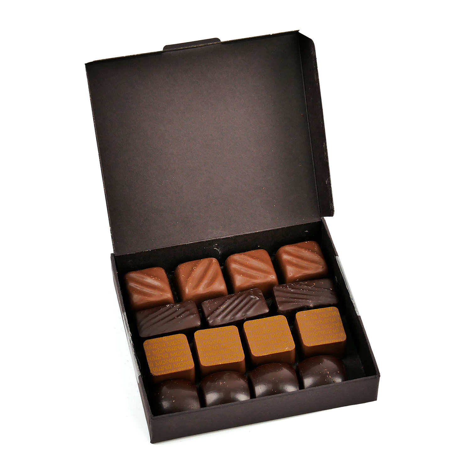 Assortiment de 15 chocolats fins au praliné
