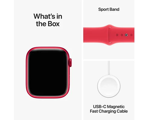 Apple Watch Series 9 GPS   Cellular 41mm (PRODUCT)RED Aluminium Case with (PRODUCT)RED Sport Band - M/L