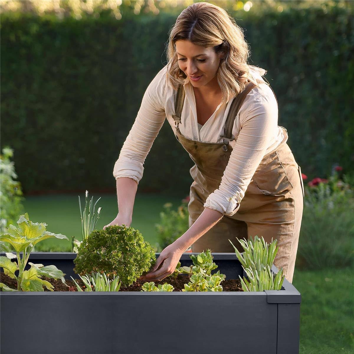 Metzler Hochbeet für den Garten oder Balkon – Stahl in Eisenglimmer | Witterungsbeständiges Metall-Gartenbeet, Pflanzenbeet, Blumenhochbeet | 100 x 50 x 77 cm