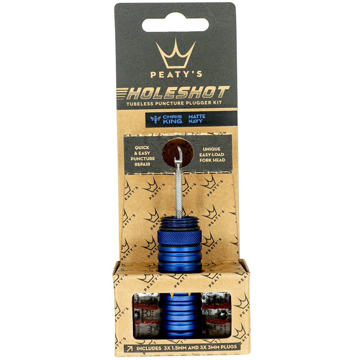 Peaty's Holeshot Tubeless Puncture Plugger Kit Blauw