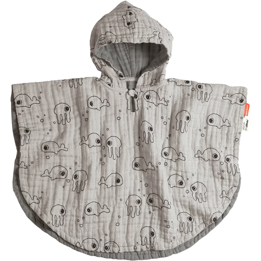 Done by Deer™ Bade-Poncho Grau