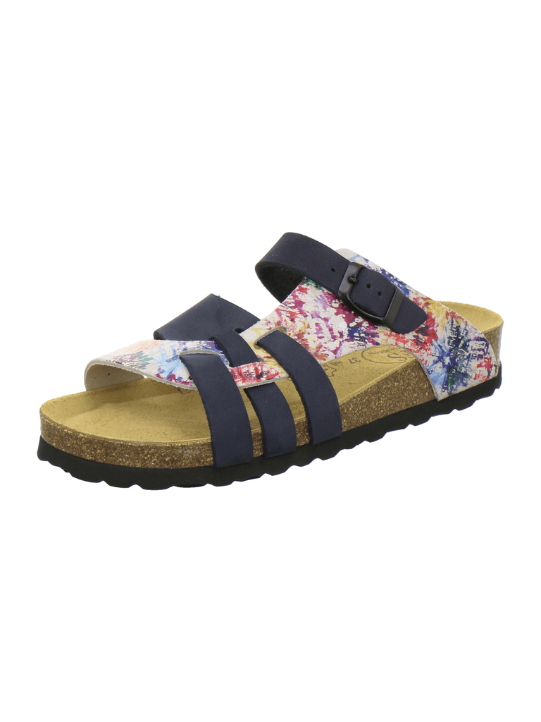 Pantoletten Damen Kralle blau