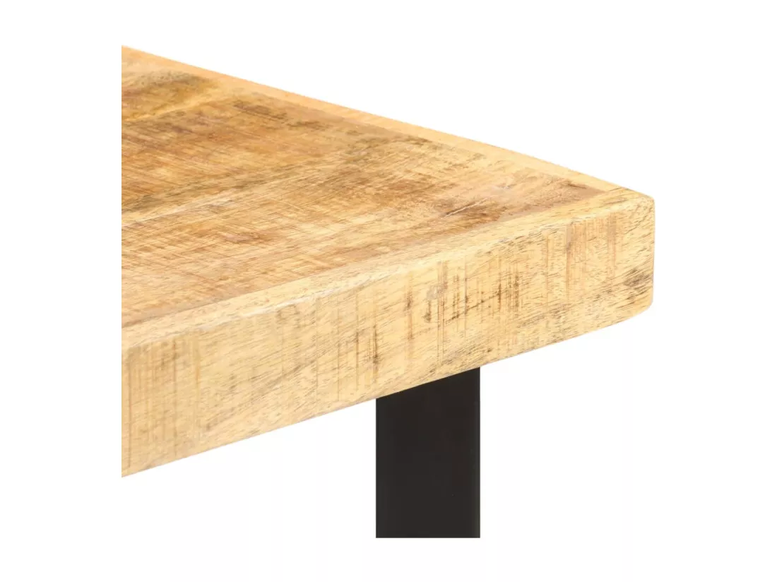 Table de bar 60x60x107 cm Bois de manguier brut