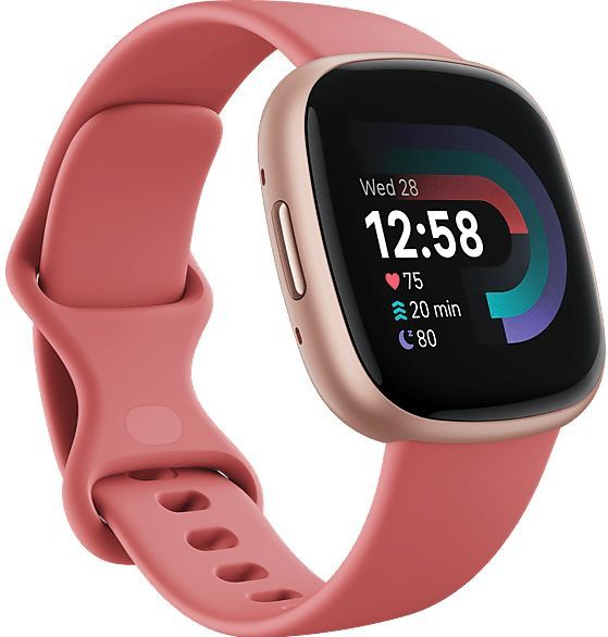 Fitbit Versa 4 - Smartwatch dames en heren - Roze