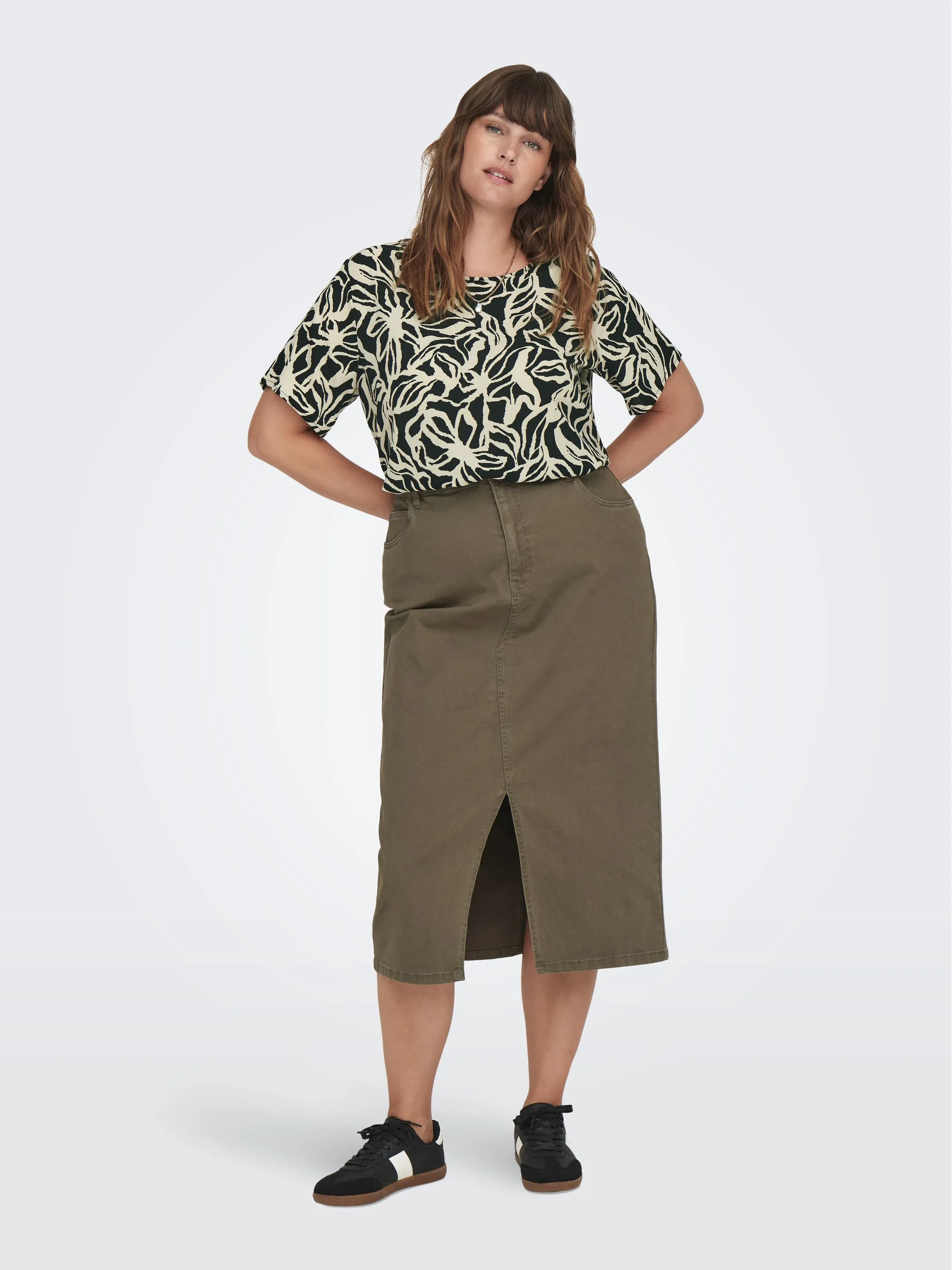 Only Carmakoma CARVICA SS AOP TOP NO Bluse