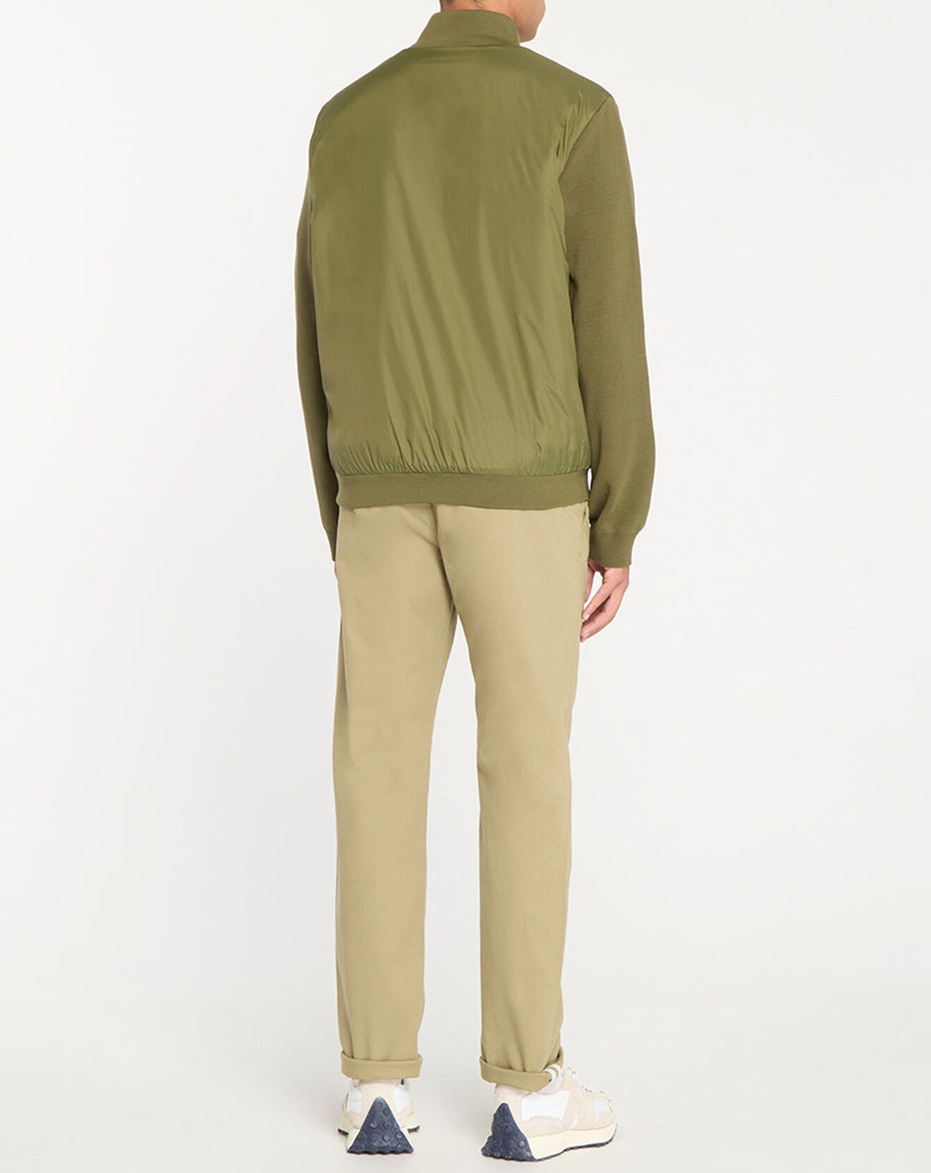 Galeries Lafayette Blouson bi-matière Mamix kaki foncé
