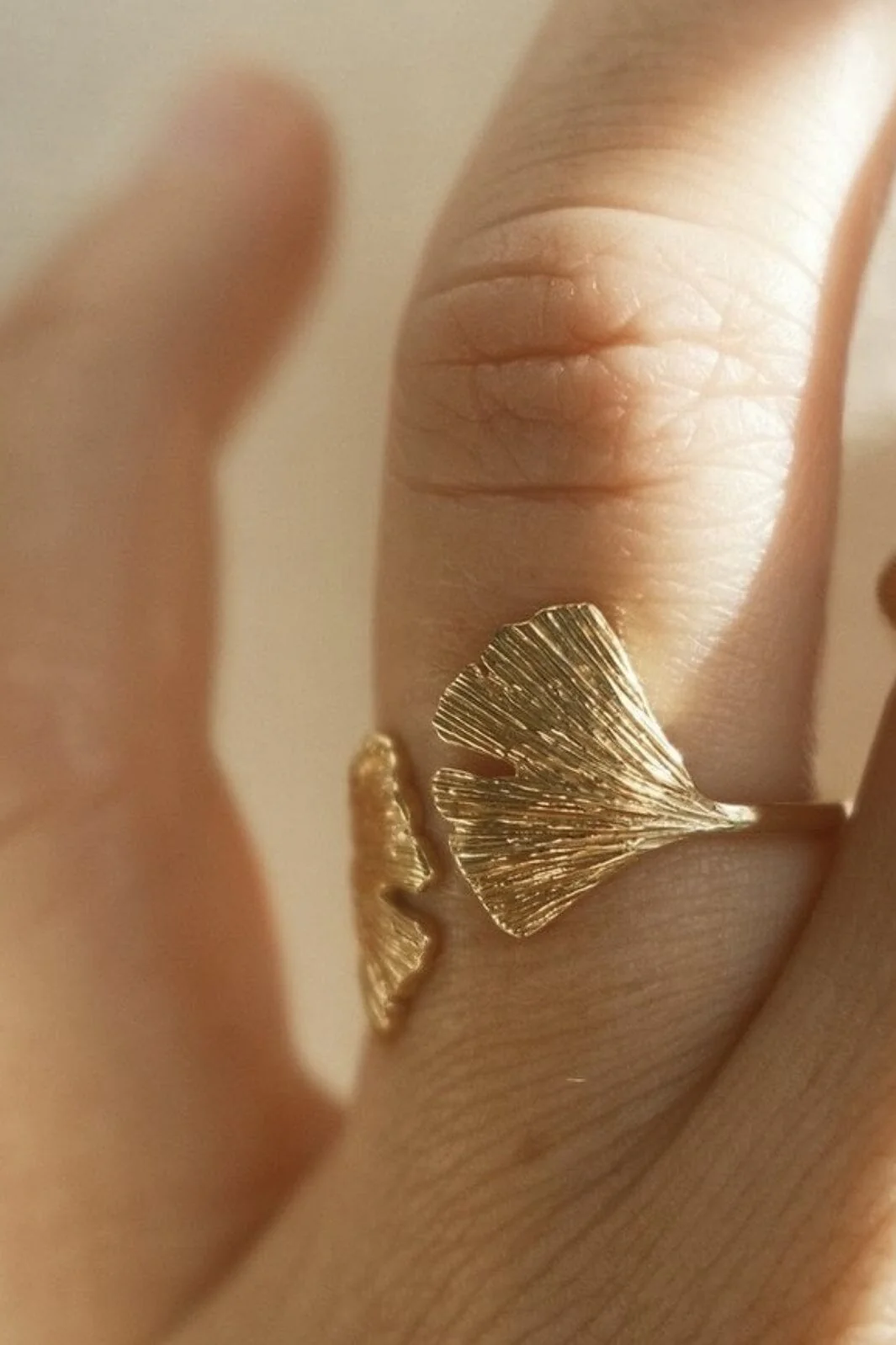 Pernille Corydon Jewellery Biloba Ring gold plated