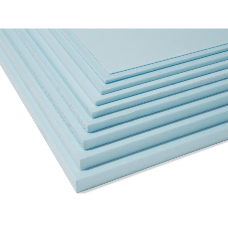 Styrofoam hellblau, beschnitten