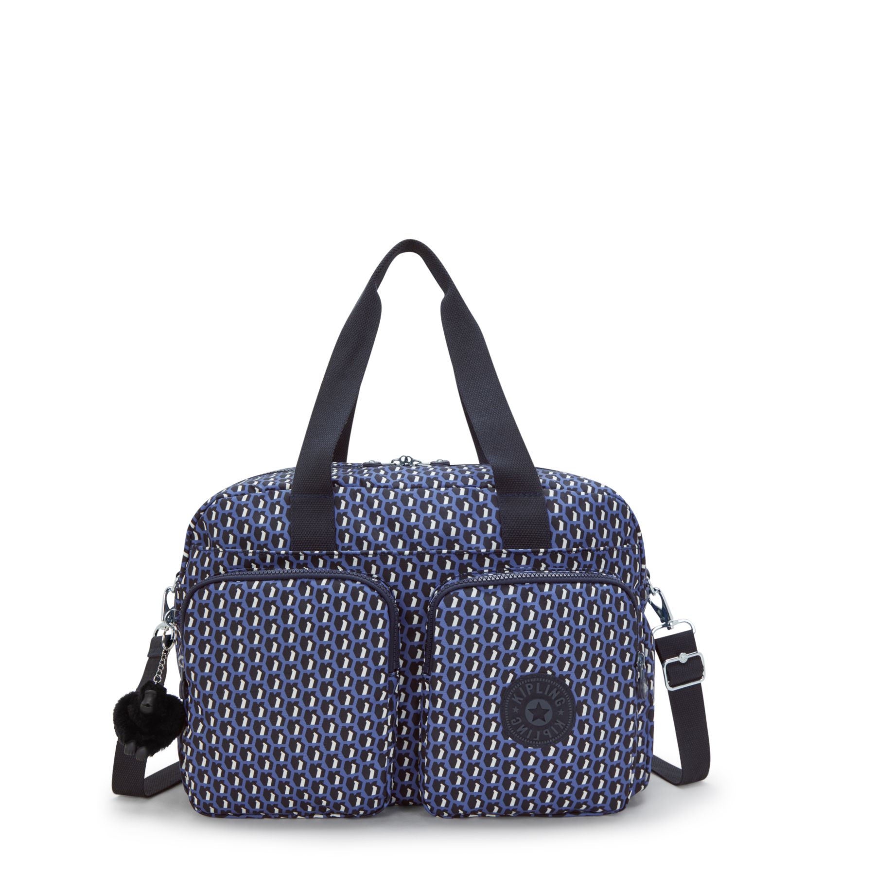 DEFEA XL Sac de voyage de taille moyenne pour le week-end avec compartiment pour ordinateur portable - 3D K Blue
