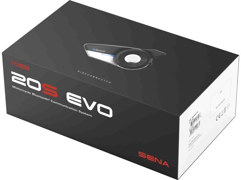 SENA Intercom 20S EVO Single pack Bluetooth-Kommunikationssystem für Motorradfahrer