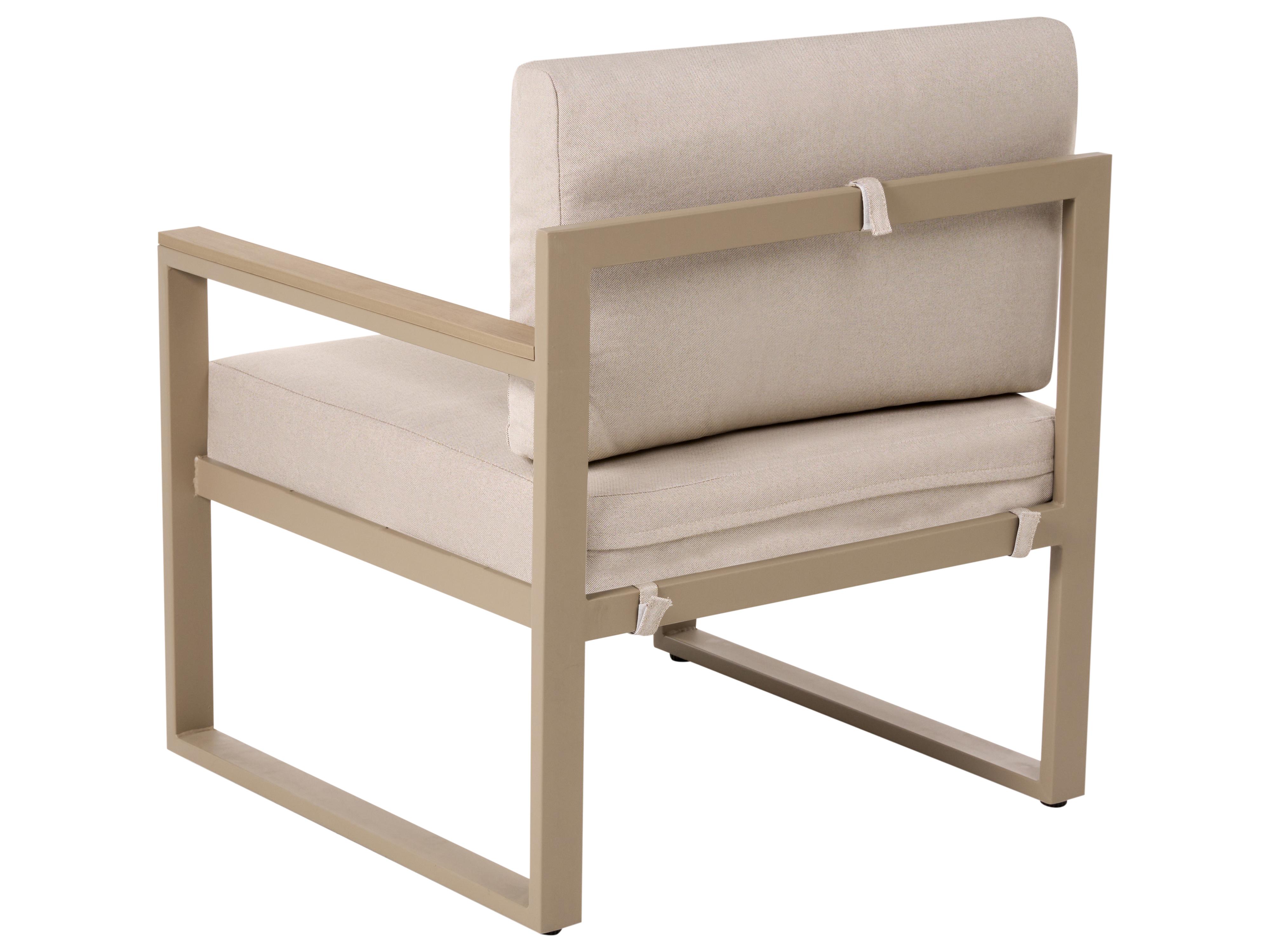 Loungeset met tafel en ottomaan 2-zits NOCI modulair Metaal Beige
