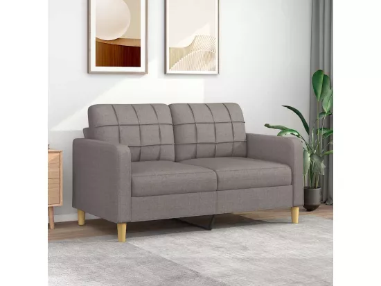 Canapé à 2 places Taupe 140 cm Tissu