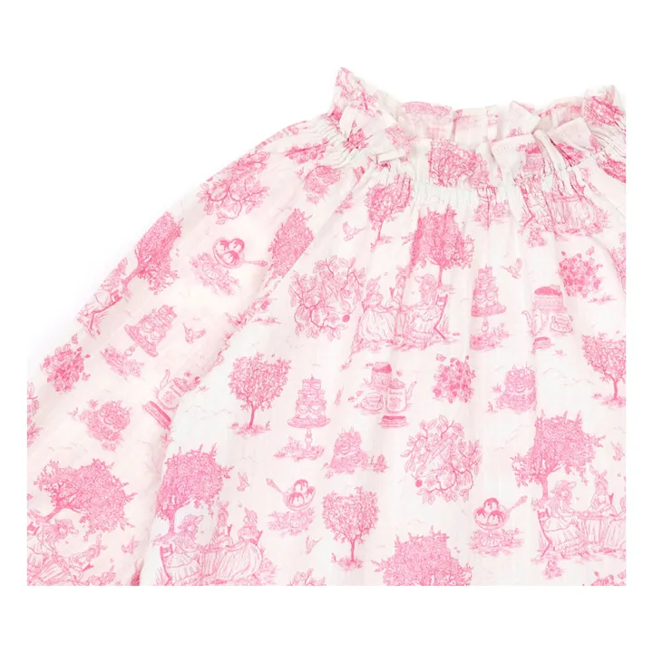 Bonton Robe Dahli Toile de Jouy | Rose