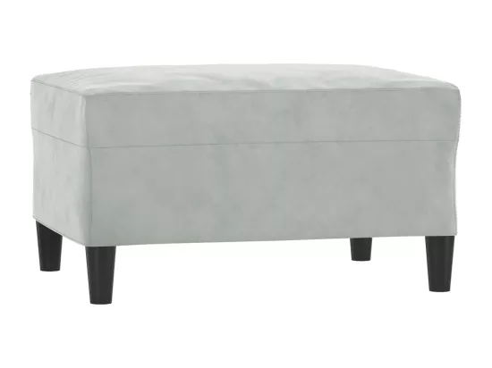 Ensemble de canapés 3 pièces avec coussins Gris clair Velours