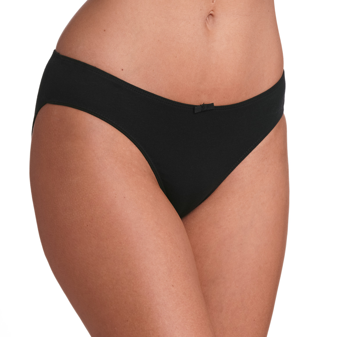 Gina Benotti 4 Damen Slips mit Bio-Baumwolle schwarz / grau / weiss