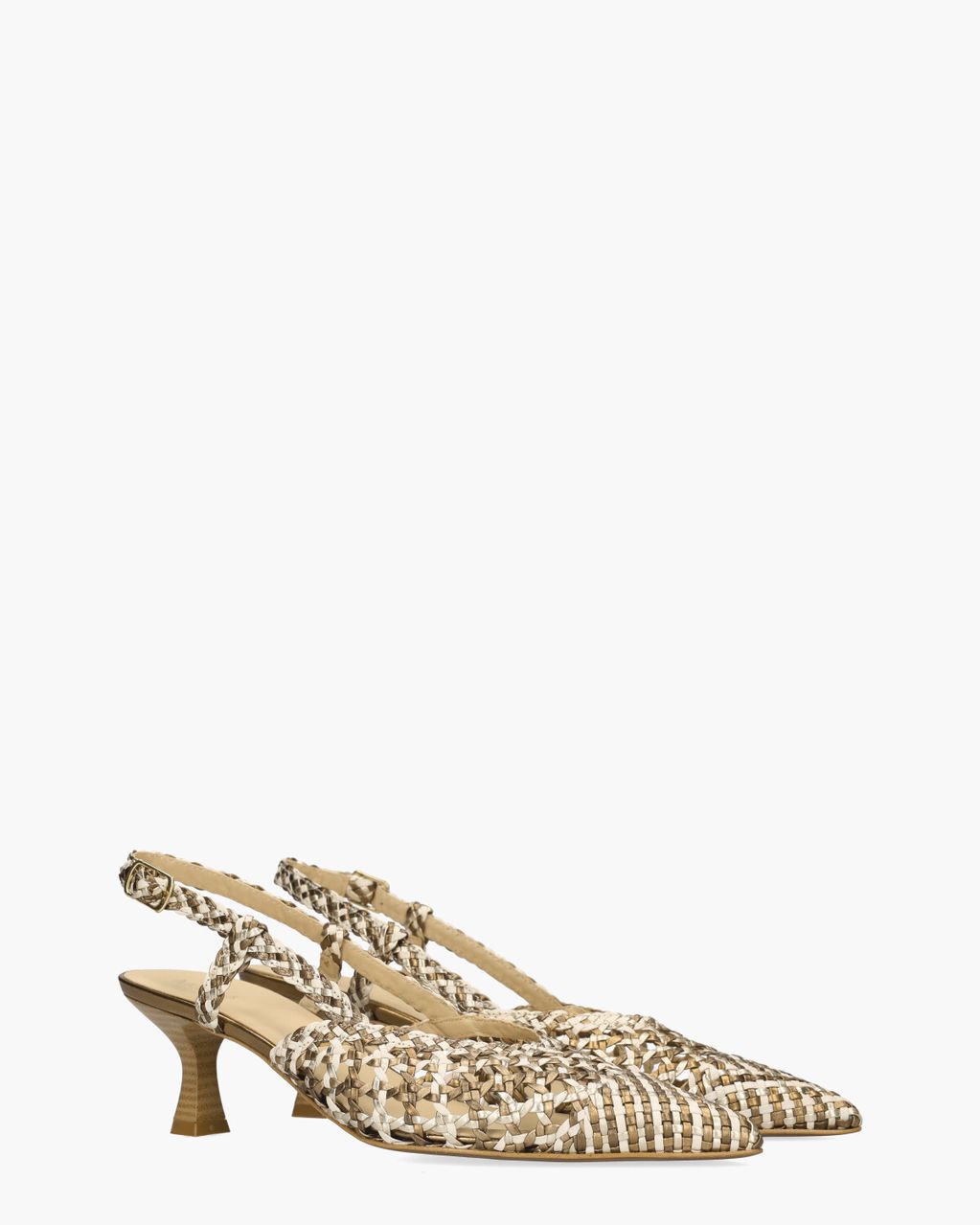 Maripé Lavanda Brons/Off-White Dames Slingbackpumps