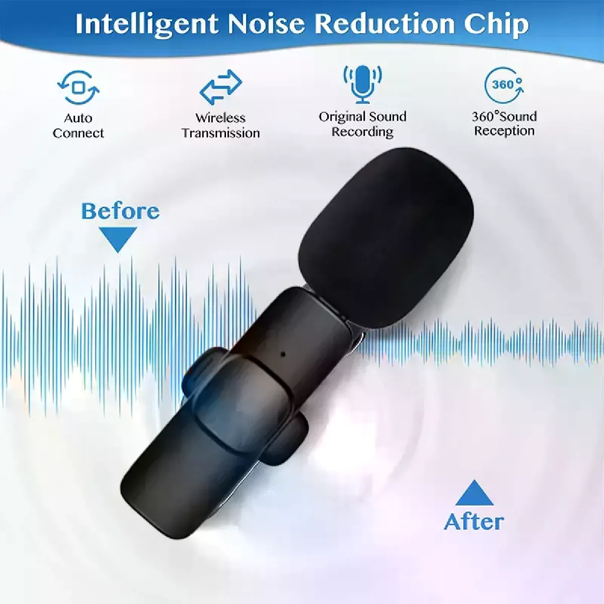 Cfsyls Microphone Lavalier 3 en 1 3,5 mm