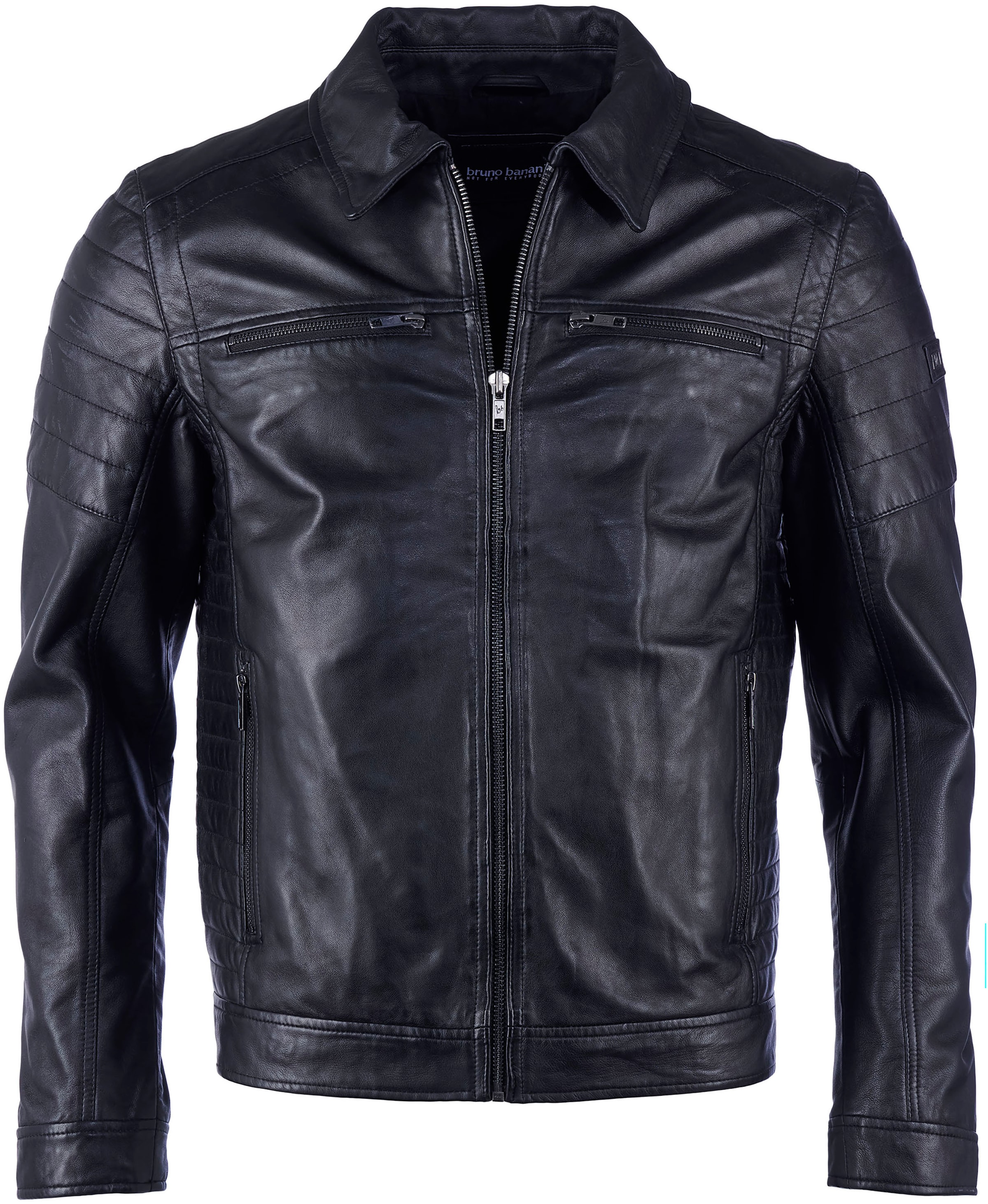 Bruno Banani Lederjacke »William« aus Lammnappaleder,  mit Reissverschlusstaschen,  schmal geschnitten